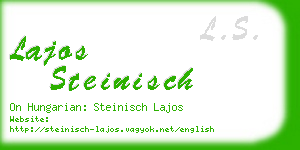 lajos steinisch business card